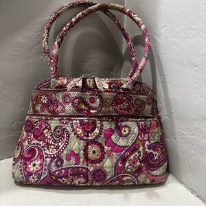 Vera Bradley Bowler Paisley Meets Plaid Bag